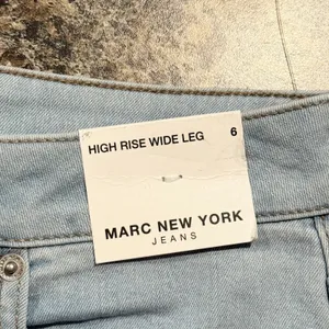 NWT Marc New York Jeans Wide Leg High Rise Y2K Embellished Bling Retro Blue 6 thumbnail 4