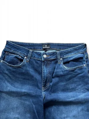 Prosperity Denim Wide Leg Dark Blue Women's Jeans Size 31” Raw Hem Stretchy thumbnail 3