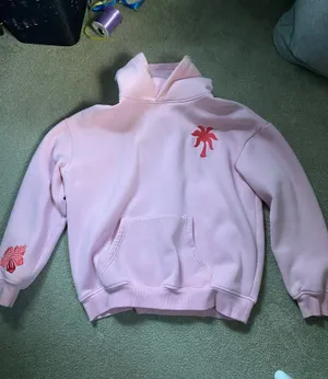 Pink Palm Puff Hoodie thumbnail 1