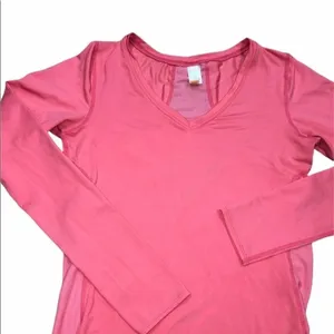 Lucy size small coral vented long-sleeve athletic top thumbnail 2