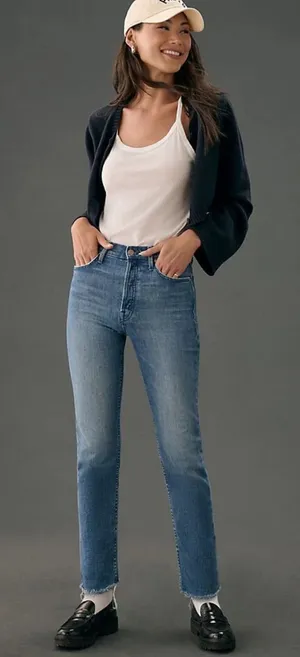 Mother The Tomcat Ankle Fray Jeans in From Out of Town thumbnail 1