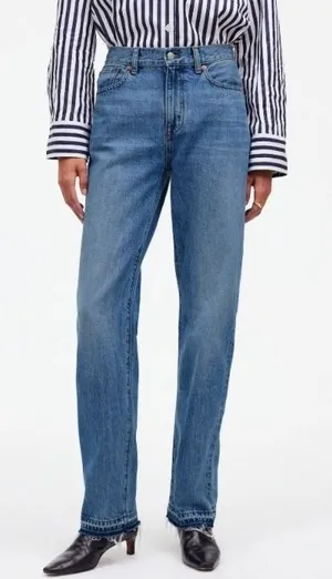 Madewell Women's The Rail Straight Jean‎ AC2 Reston Wash Rigid Size 25 thumbnail 1