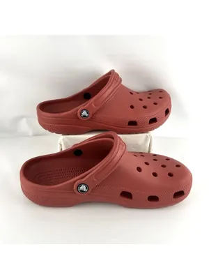 Crocs Classic Clogs Womens 10 Dark Coral Salmon Pink Slip On Comfort Shoes thumbnail 5