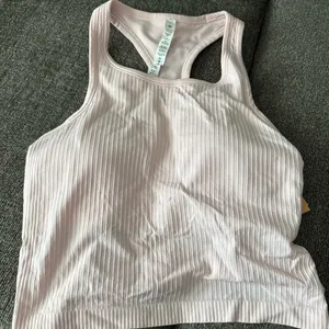 lululemon athletica Pink Ribbed cropped Tank Top thumbnail 1