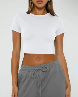 Amazon White Crop Top thumbnail 2