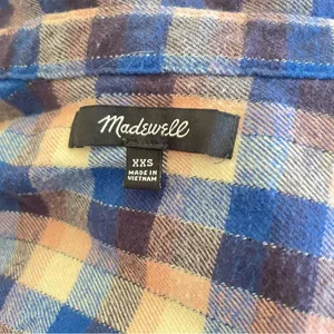 Madewell Flannel Sunday Shirt in Delgany Plaid XXS thumbnail 4