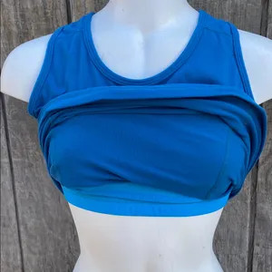 Lululemon Fitted Blue Racerback Tank Top Size 4/6 thumbnail 7