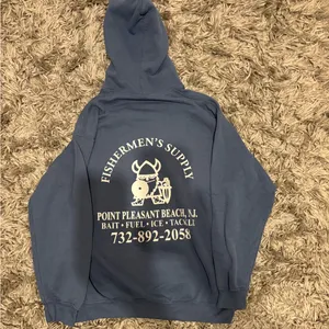 Fisherman’s Supply Blue Hoodie Size M thumbnail 4