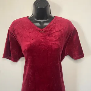 Victoria’s Secret Country Vintage Red Velvet Nightgown Size Large Holiday y2k thumbnail 2