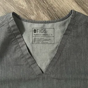Figs Technical Collection Scrub Top Gray Small thumbnail 3