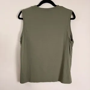 Quince Women Olive Green Cotton Modal Muscle Tank Top‎ Size L JDAVN01 thumbnail 2