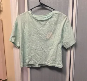 Rip Curl Women's Wetsuit Icon Cropped T-Shirt Mint Green Size S thumbnail 1
