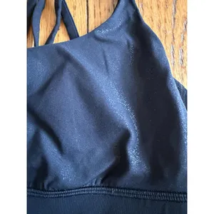 Lululemon Sports Bra Womens 6 Black Strappy Crossback Yoga Activewear Top thumbnail 2
