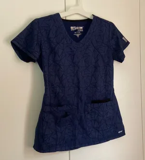 Grey’s Anatomy Professional Wear by BARCO Active Scrub Top Blue Small thumbnail 1