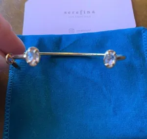 Serefina gold crystal bangle/cuff bracelet thumbnail 4