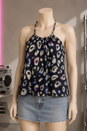 American Eagle Y2K Halter Tank Built In Shelf Bra Large thumbnail 1