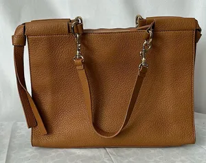 Iacucci Italy Luxurious Caramel Brown Pebbled Leather Handbag Purse 🌸🌸 thumbnail 1
