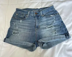 Signature by Levi Strauss Womens‎ High Rise Modern Denim Shorts Stretch thumbnail 1