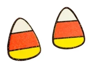 Candy Corn Stud Earrings Women OS Multicolor‎ Halloween Spooky Festive thumbnail 1