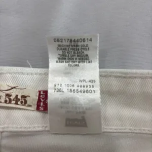 Levis 545 Low Boot Cut Jeans Womens 8M White Denim Stretch Pants thumbnail 5