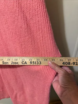 aerie oversized Coral Pink Knit Pullover size XL thumbnail 3