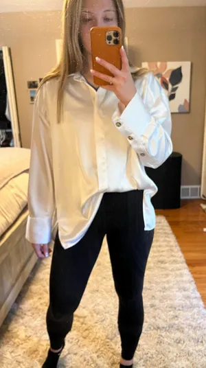 ZARA White Button Up thumbnail 1
