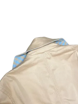 Anthropologie wms beige blue fall winter trench coat/jacket sz XS SKU 10-700 thumbnail 12