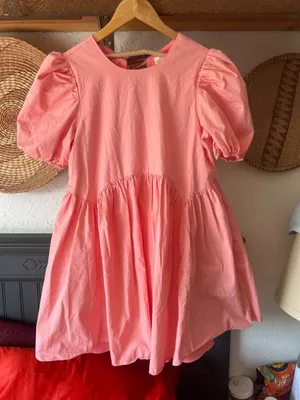Tuckernuck Hyacinth House Allie Puff Sleeve Babydoll Dress Pink Romantic XS thumbnail 1