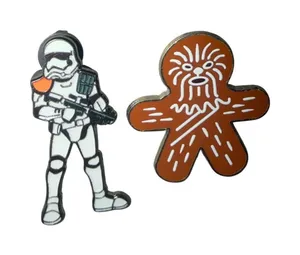 Disney Star Wars Chewbacca Gingerbread Stormtrooper Exclusive Pin Lot thumbnail 1