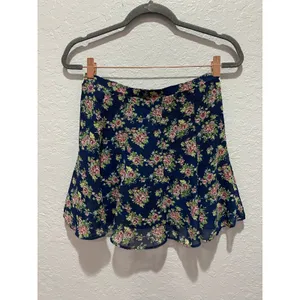 Show Me Your Mumu Blue Floral Mini Skirt Sz S Preppy Girly Flirty thumbnail 8