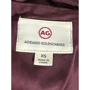 AG Adriano Goldschmied Scarlet Slip Dress XS Burgundy Cross Back Asymmetrical thumbnail 9