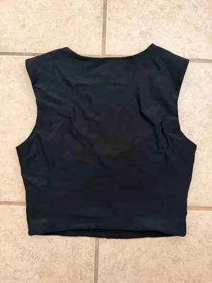 Edikted Black Square Neck Crop Top thumbnail 3
