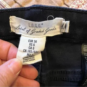 L.O.G.G. H&M Women's‎ Size 6 Skinny Chino Pant Navy Blue Stretch Cotton thumbnail 12