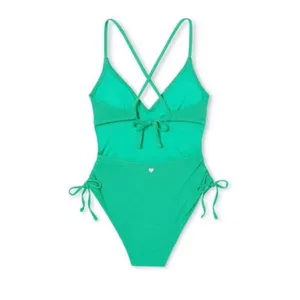 Stoney Clover Lane Textured Cheeky High‎ Leg One Piece Swimsuit Size S thumbnail 5