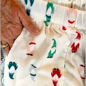 NWOT Joyspun Holiday Gnome Print Brushed Flannel Pajama Longe Pants – Small thumbnail 6