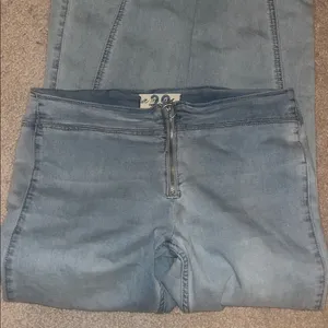 Free People Jett Low Rise Flare / Glass Blue 29 thumbnail 6