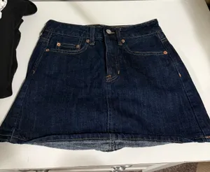 American Eagle Dark Denim Mini Skirt thumbnail 1