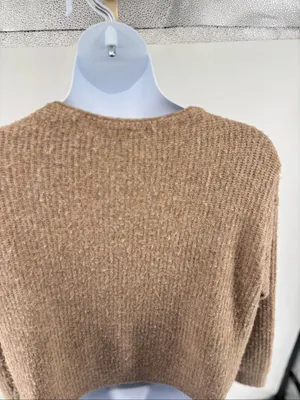 L’Agence Jamison Double-Breasted Cardigan Womens Size S Tan Cropped thumbnail 12