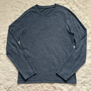 Lululemon Top Long Sleeve Crewneck Heathered Blue thumbnail 1