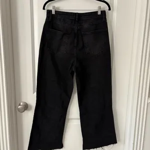 Forever 21 Black Women's Crop Wide Leg Jeans thumbnail 2