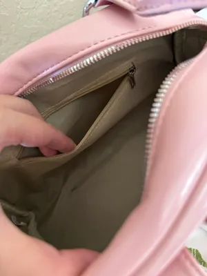 Pink Front Pocket Bow Shoulder Bag with Tulip Bear Charm thumbnail 8