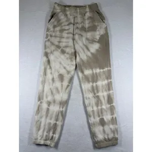 Z Supply Tie Dye Joggers Tan White‎ Elastic Waist Sweatpants ZP211260S Small thumbnail 2