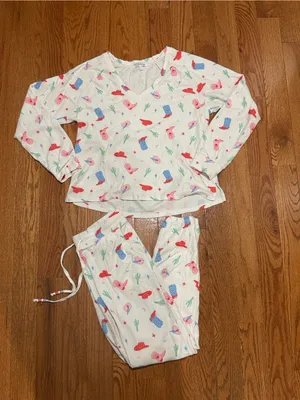P.J. Salvage American Honey Cowboy Print Pajama Set thumbnail 2