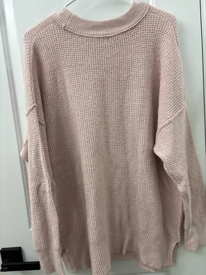 Aerie oversized sweater pink thumbnail 7