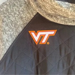 Gameday Couture Women's Virginia Tech Quilted Panel Snap Up Pullover Sweatshirt thumbnail 4