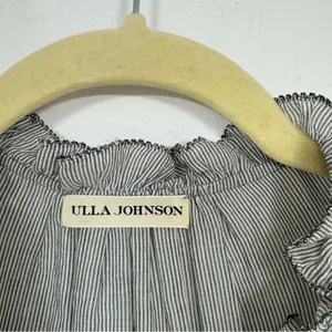 Ulla Johnson Grey Cotton Tiered Mini Dress Womens 6 Boho Romantic Casual Cottage thumbnail 7
