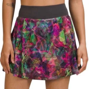 Lululemon Side-Pleat High-Rise Tennis Skirt Vivid Floral Tone Multi / Sz4 Skort thumbnail 1
