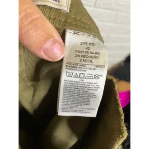 GAP Wide-Leg Khakis Women 2P Olive Green Excellent High‎ Rise Stretch Cotton thumbnail 5