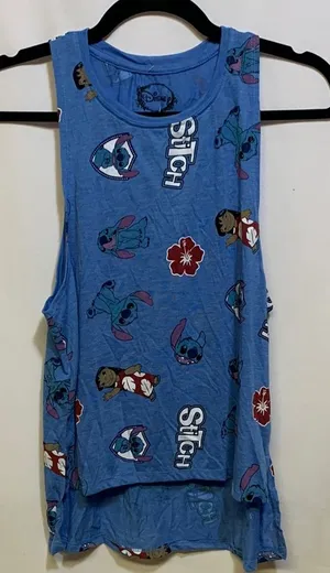 Disney Lilo and Stitch Blue Sleeveless Top thumbnail 1