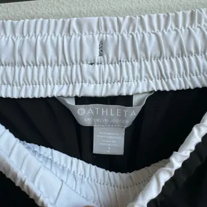 Athleta Brooklyn Jogger Black Colorblock White Stripe Lightweight Pant Size 2 XS thumbnail 5